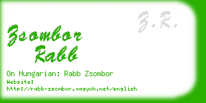 zsombor rabb business card